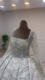 G21-054A - Ivory Elegant Ball Gown Wedding Dress - Gelinlik21